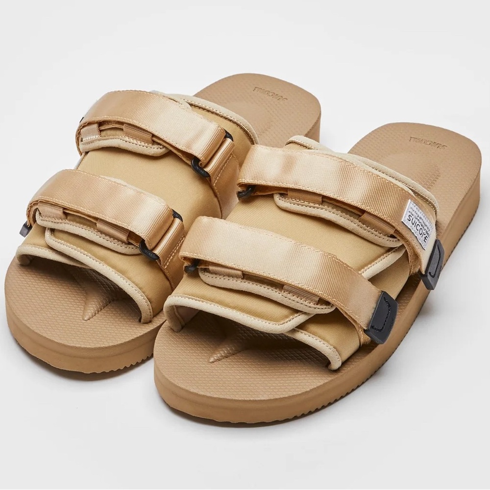 SUICOKE Beige MOTO-Cab Sandals-Like NEW